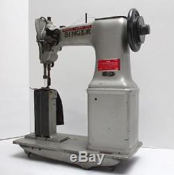 SINGER 52W22 Post Bed 2-Needle 1/4 Gauge Industrial Sewing Machine Head Only