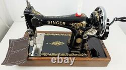 Semi-Industrial Singer 128K Handcrank Sewing Machine, NEWLY SERVICED, sews LEATHER