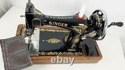 Semi-Industrial Singer 128K Handcrank Sewing Machine, NEWLY SERVICED, sews LEATHER