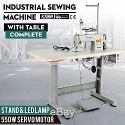 Sewing Machine with Table +Servo Motor +Stand &LED Lamp Assembly 550W Manual