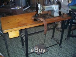 Singer 111w155 used walking foot industrial sewing machine with puller