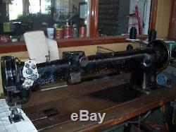 Singer 145wsv27 long arm walking foot double needle industrial sewing machine
