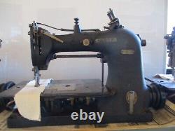 Singer 147-115 chainstitch industrial sewing machine leather vintage denim