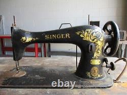 Singer 16-81 industrial sewing machine makes one inch stitch