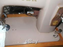Singer 185k Heavy Duty Sewing Machine Sews Leather Canvas Denim Serviced No. 1