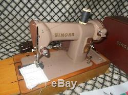 Singer 185k Heavy Duty Sewing Machine Sews Leather Canvas Denim Serviced No. 1