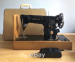 Singer 201K Electric Sewing Machine Heavy Duty Semi-Industrial 1950s PAT tested