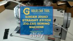Singer 20U83 Zig-Zag Industrial Sewing Machine With Table and Servo Motor