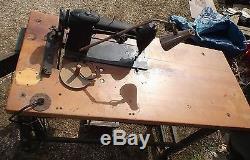 Singer 241-12 Industrial Sewing Machine w Stand/Motor Runs FAST