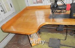 Singer 241-12 industrial sewing machine with AWESOME maple table