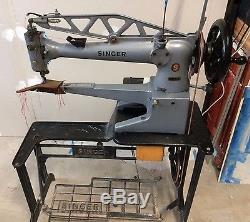 Singer 29K 72 LONGBED SHOE PATCHER SERVO INDUSTRIAL leather SEWING MACHINE table