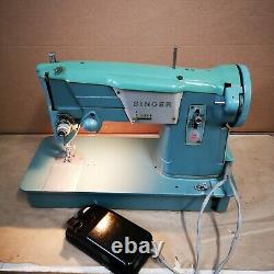 Singer 327K Green Vintage 1960s Sewing Machine & Case