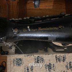 Singer 95-1 Original 1910 Industrial Sewing Machine Working! Free Shipping
