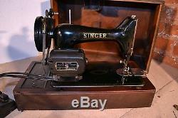 Singer 99k Semi Industrial Electric Sewing Machine with Case Heavy Duty