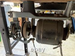 Singer Industrial Electric Sewing Machine Table-Mounted with Foot Pedal, Denim