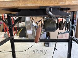 Singer Industrial Electric Sewing Machine Table-Mounted with Foot Pedal, Denim