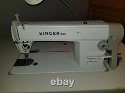 Singer Sewing Machine Model 2491 pre-owned with Table and Servo Motor Commercial