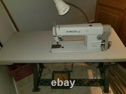 Singer Sewing Machine Model 2491 pre-owned with Table and Servo Motor Commercial