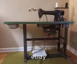 Singer Vintage Working Industrial Sewing Machine 241-11 with table and motor
