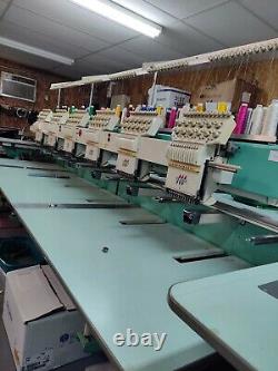 Tajima 6 Head 12 Needle STRETCH Embroidery Machine PRIVATE/COMMERCIAL USE