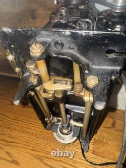 Totally Restored All Metal Sewing Machine. Leather Canvas. Made In Japan. XD