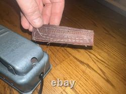 Totally Restored All Metal Sewing Machine. Leather Canvas. Made In Japan. XD
