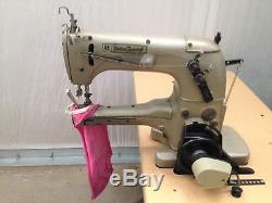 UNION SPECIAL 31200Q TWO NEEDLE UP-ARM TAPER WithFOLDER INDUSTRIAL SEWING MACHINE