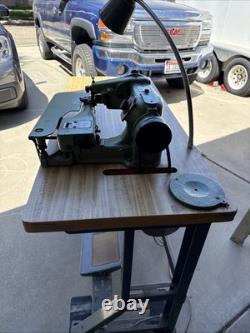US Blind Stitch Model 1118 Skip Stitch Industrial Sewing Machine And Table Runs