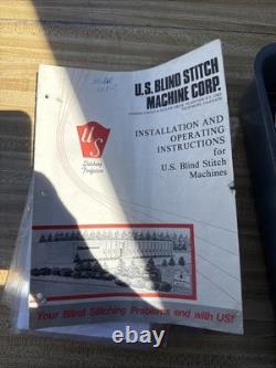 US Blind Stitch Model 1118 Skip Stitch Industrial Sewing Machine And Table Runs