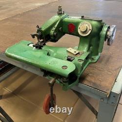 United States Blind Stitch Sewing Machine Model 718-C-6 Industrial Green Vintage