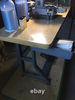 Used Working Chandler Tack Master 600-75 Industrial Sewing Machine With Table