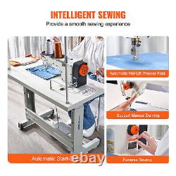 VEVOR 5000s. P. M 550W Industrial Lockstitch Sewing Machine Servo Motor with Stand