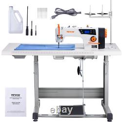 VEVOR 5000s. P. M 550W Industrial Lockstitch Sewing Machine Servo Motor with Stands