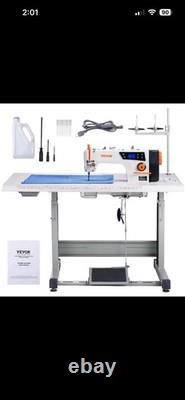 VEVOR Industrial Lockstitch Sewing Machine Lockstitch 550W Servo Motor and Table