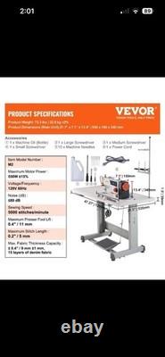 VEVOR Industrial Lockstitch Sewing Machine Lockstitch 550W Servo Motor and Table