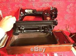 Vintage 1951 Singer 201-2 Sewing Machine, Leather, Walking Foot, Extras, Video, Vgc