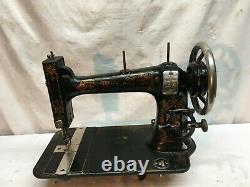 VINTAGE ANTIQUE 1900s WHITE CAST IRON INDUSTRIAL SEWING MACHINE HEAD ONLY