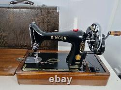 VINTAGE SINGER 99K HANDCRANK SEWING MACHINE, FULL SERVICE, for Leather Upholstery