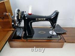 VINTAGE SINGER 99K HANDCRANK SEWING MACHINE, FULL SERVICE, for Leather Upholstery