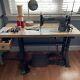 Vintage 1910's Singer 31-15 Industrial Sewing Machine Table Servo Tested