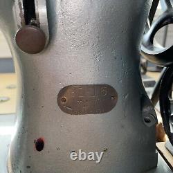 Vintage 1910's Singer 31-15 Industrial Sewing Machine Table Servo Tested
