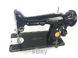 Vintage 1948 Singer 201-2 Sewing Machine Heavy Duty Industrial Strength Loaded