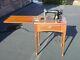 Vintage 1949 SINGER 15-91 Sewing Machine with Model 56 Walnut Cabinet Table