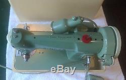 Vintage 1950's GREEN Singer Sewing Machine Model 185J Heavy Duty Industrial