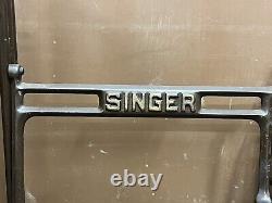 Vintage 1950's MCM Singer Sewing Machine Treadle Base Sides Industrial Steampunk