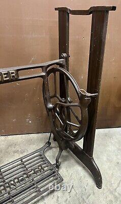 Vintage 1950's MCM Singer Sewing Machine Treadle Base Sides Industrial Steampunk