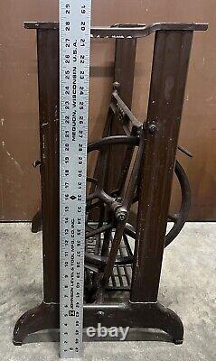 Vintage 1950's MCM Singer Sewing Machine Treadle Base Sides Industrial Steampunk