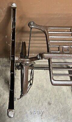 Vintage 1950's MCM Singer Sewing Machine Treadle Base Sides Industrial Steampunk