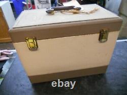 Vintage 1961 Singer Featherweight 221J Tan Sewing Machine with Case refurbished