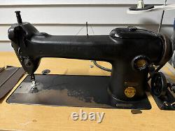 Vintage 241-11 Singer Industrial Sewing Machine with Table & Motor markystore